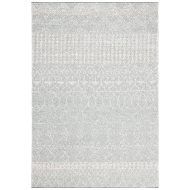 SAFAVIEH Tulum Collection TUL229H Light Grey / Ivory Rug Image 1