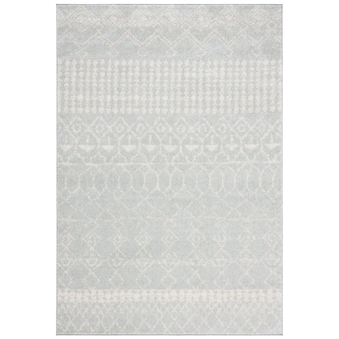 SAFAVIEH Tulum Collection TUL229H Light Grey / Ivory Rug Image 1