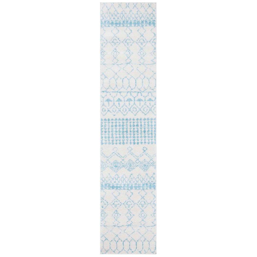 SAFAVIEH Tulum Collection TUL229P Ivory / Turquoise Rug Image 5