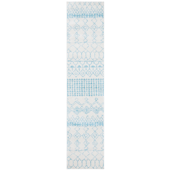 SAFAVIEH Tulum Collection TUL229P Ivory / Turquoise Rug Image 1