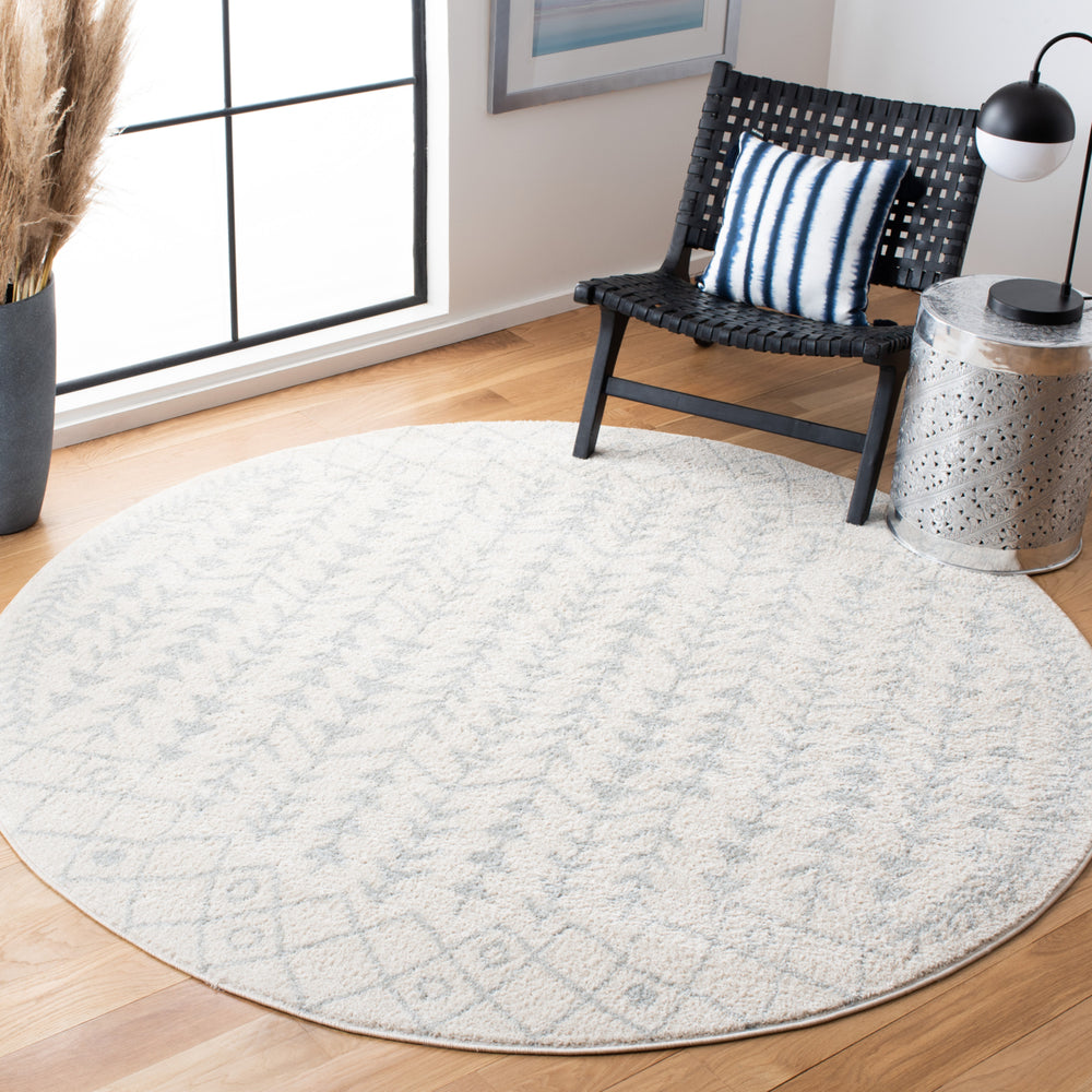 SAFAVIEH Tulum Collection TUL262B Ivory / Light Grey Rug Image 2