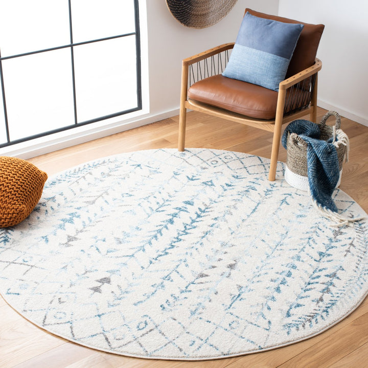 SAFAVIEH Tulum Collection TUL262C Ivory / Turquoise Rug Image 2