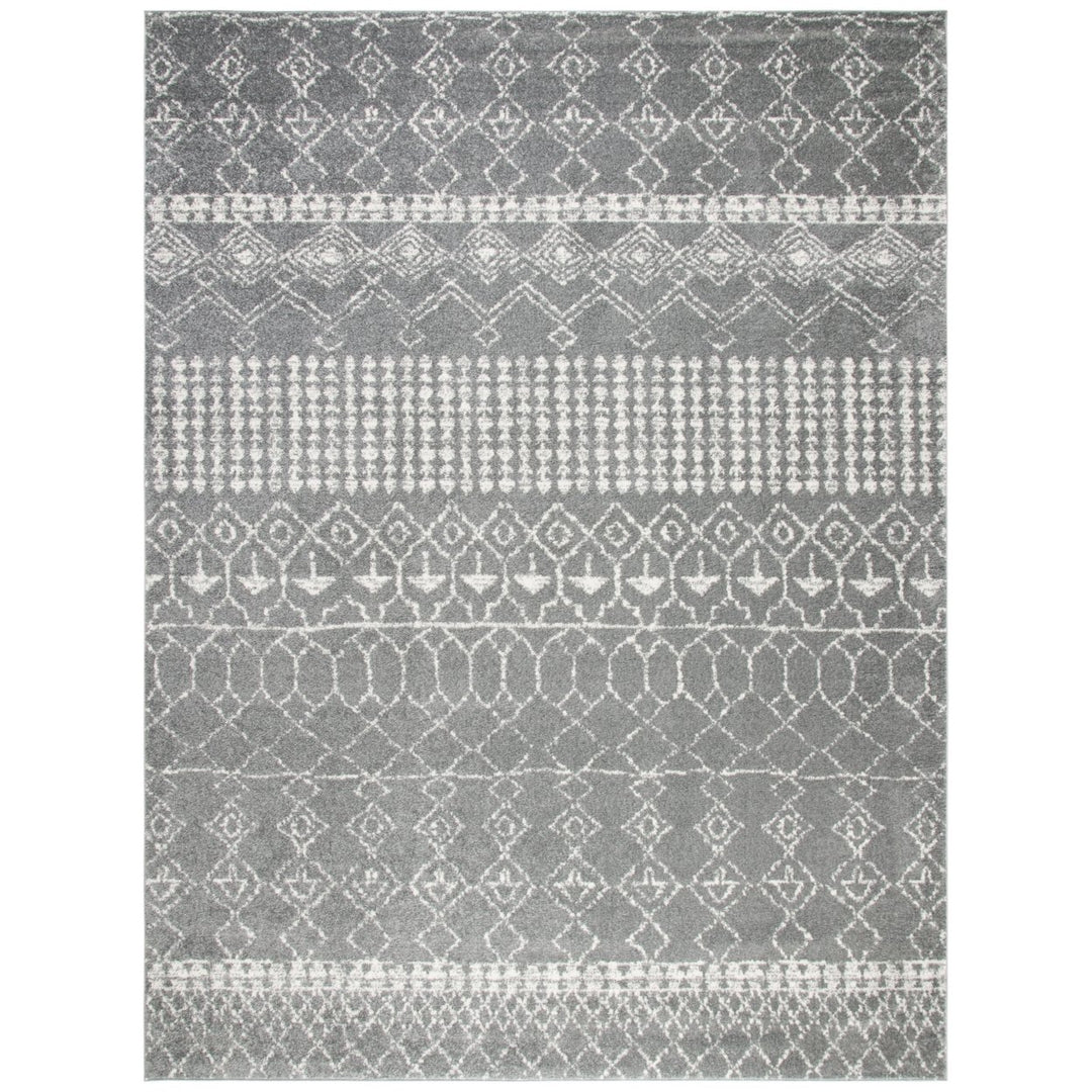 SAFAVIEH Tulum Collection TUL229F Grey / Ivory Rug Image 7