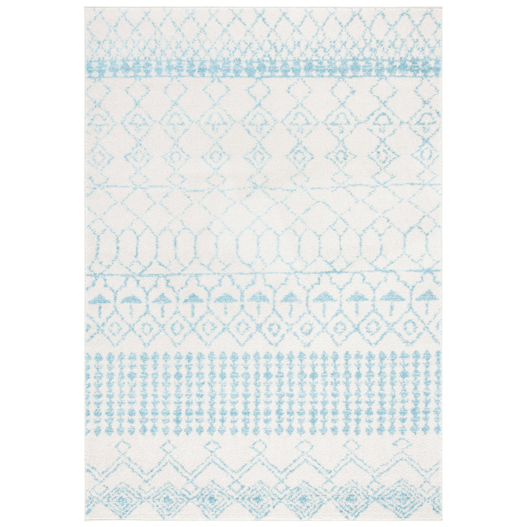 SAFAVIEH Tulum Collection TUL229P Ivory / Turquoise Rug Image 10