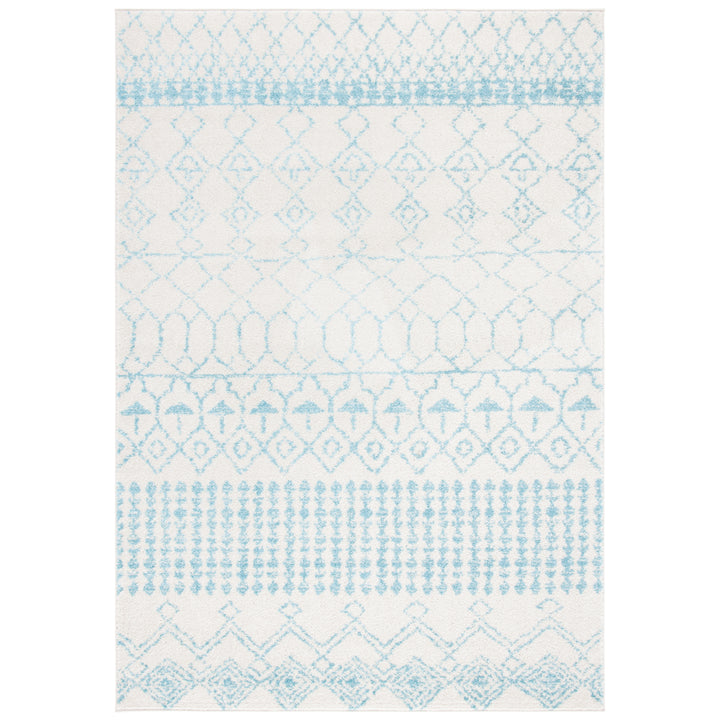 SAFAVIEH Tulum Collection TUL229P Ivory / Turquoise Rug Image 10