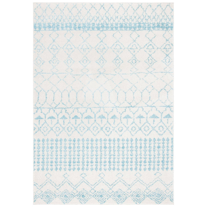 SAFAVIEH Tulum Collection TUL229P Ivory / Turquoise Rug Image 1