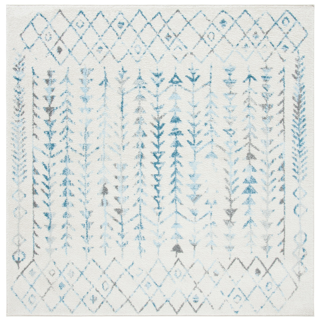 SAFAVIEH Tulum Collection TUL262C Ivory / Turquoise Rug Image 6