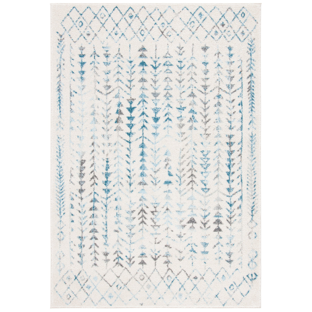 SAFAVIEH Tulum Collection TUL262C Ivory / Turquoise Rug Image 10