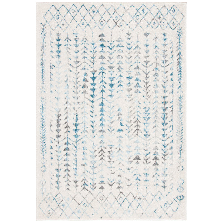 SAFAVIEH Tulum Collection TUL262C Ivory / Turquoise Rug Image 10