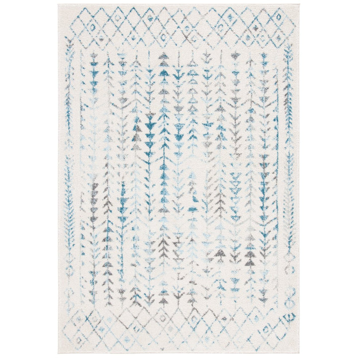 SAFAVIEH Tulum Collection TUL262C Ivory / Turquoise Rug Image 1