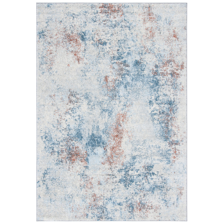 SAFAVIEH Tulum Collection TUL209M Light Blue / Ivory Rug Image 1