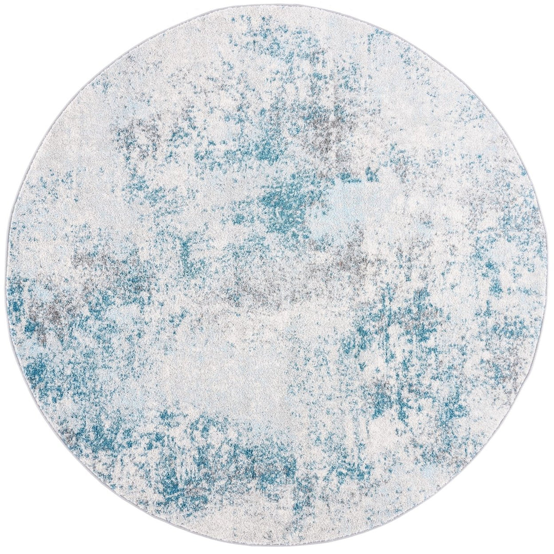 SAFAVIEH Tulum Collection TUL209A Ivory / Blue Rug Image 1