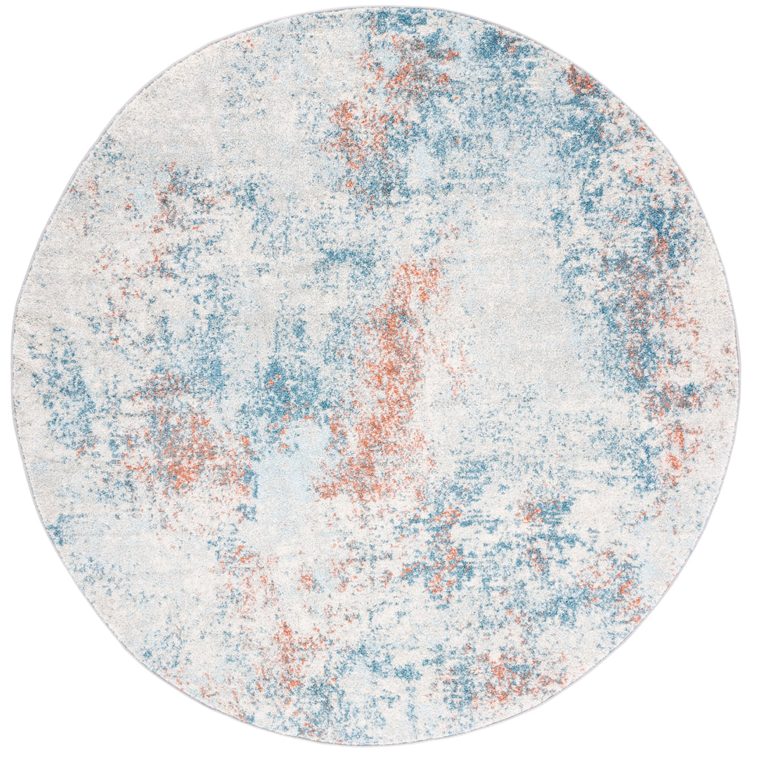 SAFAVIEH Tulum Collection TUL209M Light Blue / Ivory Rug Image 4