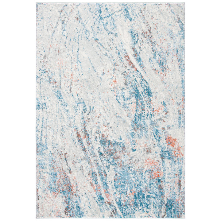 SAFAVIEH Tulum Collection TUL210A Ivory / Blue Rug Image 1