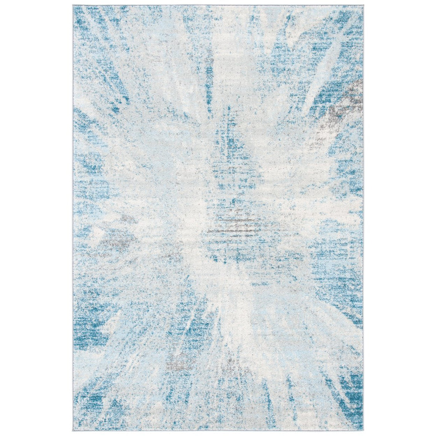 SAFAVIEH Tulum Collection TUL228F Grey / Blue Rug Image 1