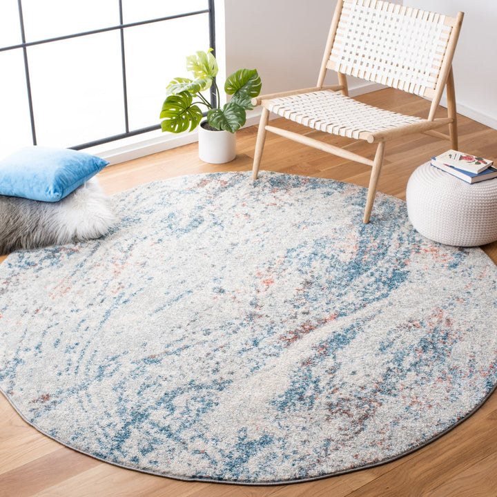 SAFAVIEH Tulum Collection TUL210A Ivory / Blue Rug Image 2