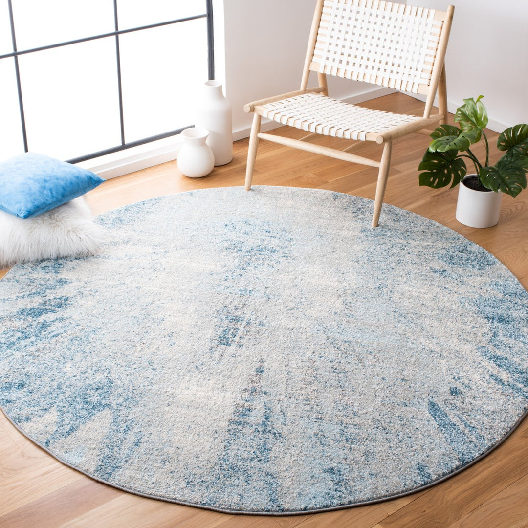 SAFAVIEH Tulum Collection TUL228F Grey / Blue Rug Image 2