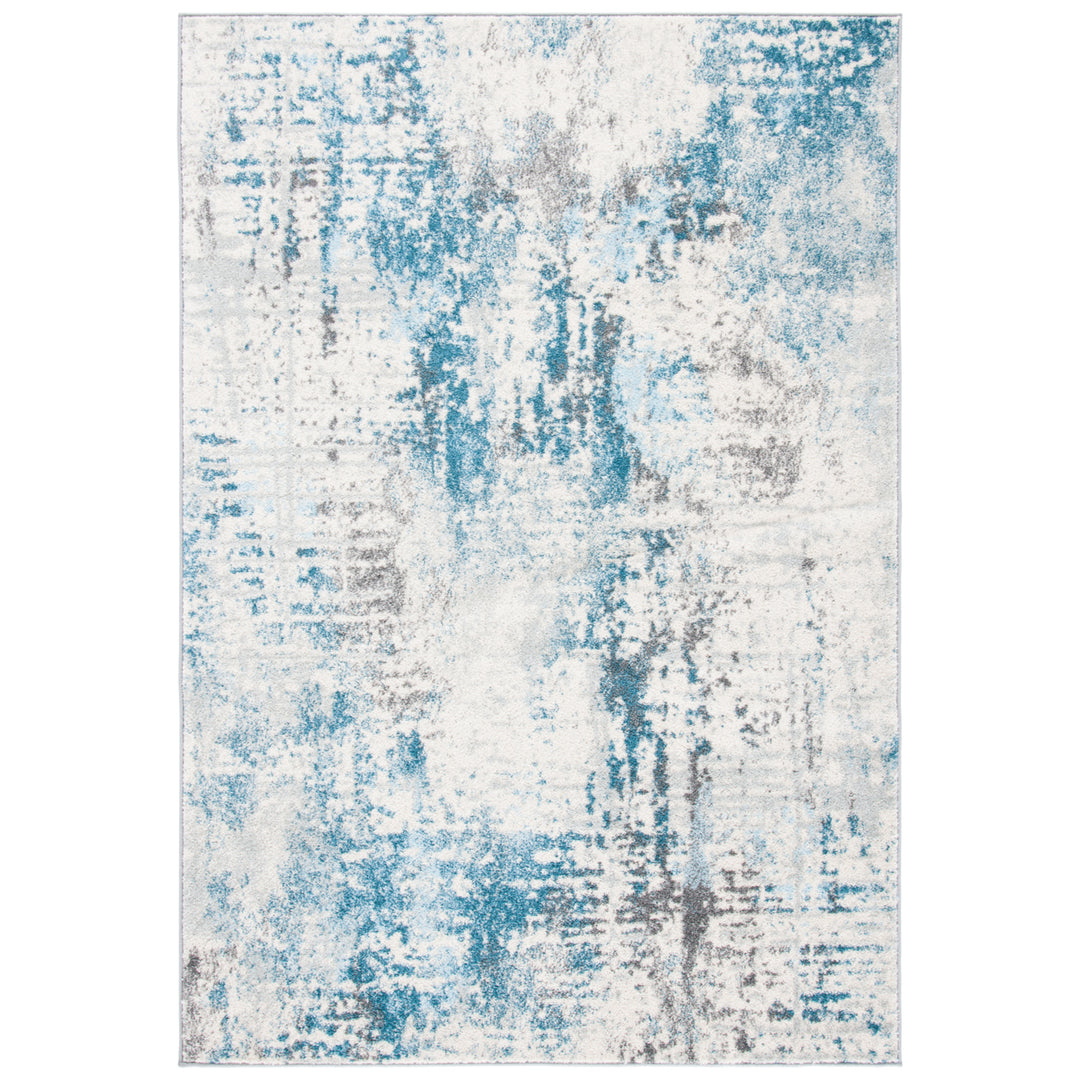 SAFAVIEH Tulum Collection TUL232A Ivory / Blue Rug Image 1