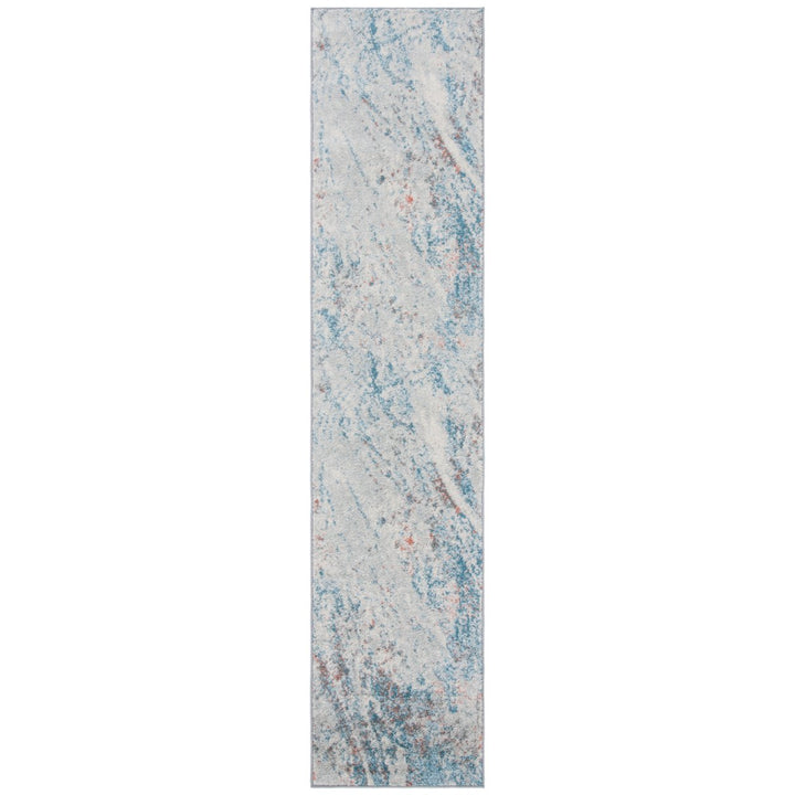 SAFAVIEH Tulum Collection TUL210A Ivory / Blue Rug Image 1