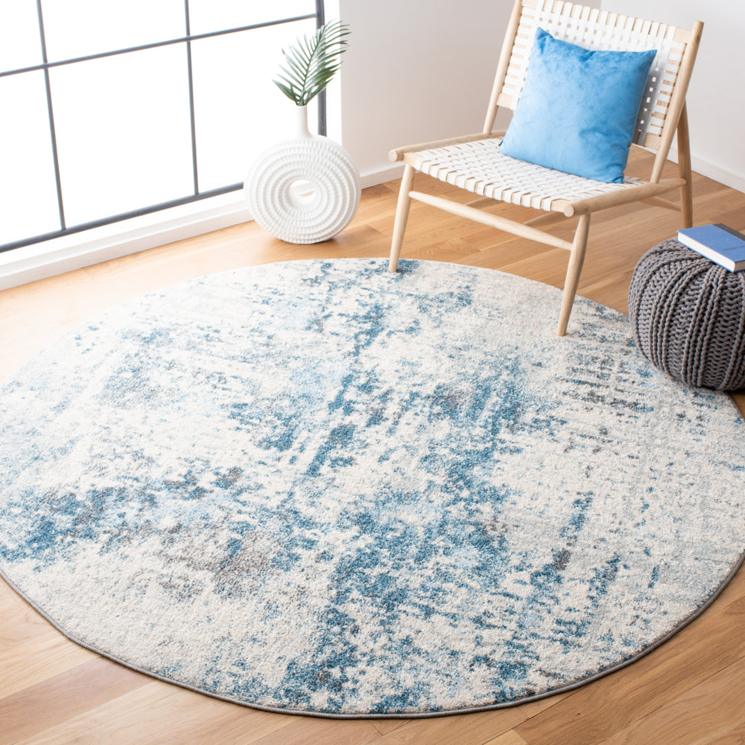 SAFAVIEH Tulum Collection TUL232A Ivory / Blue Rug Image 2