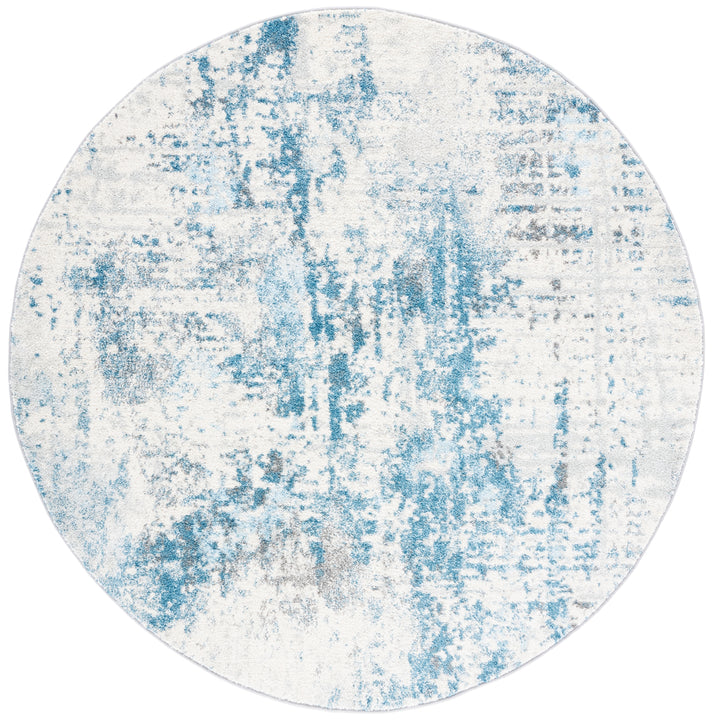 SAFAVIEH Tulum Collection TUL232A Ivory / Blue Rug Image 4