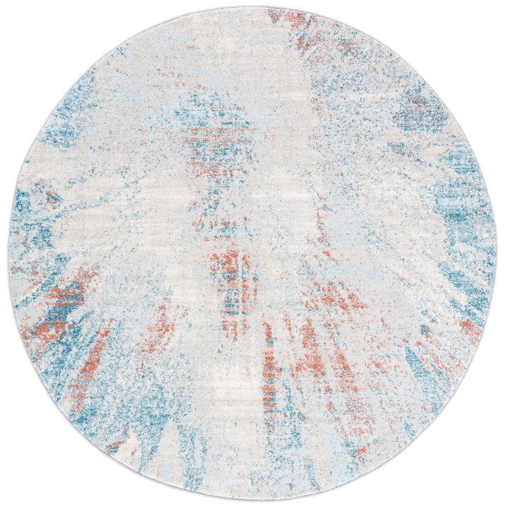 SAFAVIEH Tulum Collection TUL228M Blue / Pink Rug Image 4