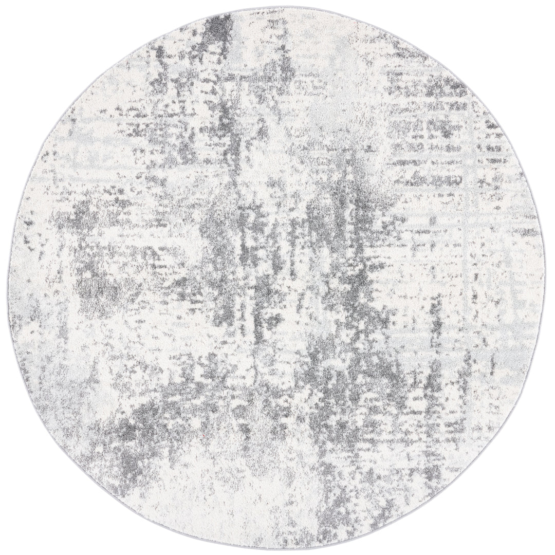 SAFAVIEH Tulum Collection TUL232B Ivory / Charcoal Rug Image 4