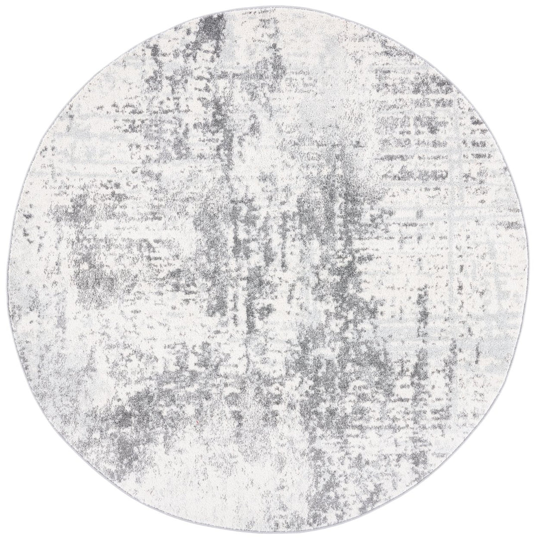 SAFAVIEH Tulum Collection TUL232B Ivory / Charcoal Rug Image 1