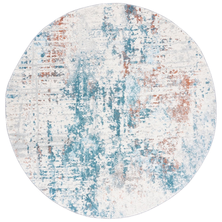 SAFAVIEH Tulum Collection TUL232C Ivory / Dark Blue Rug Image 4