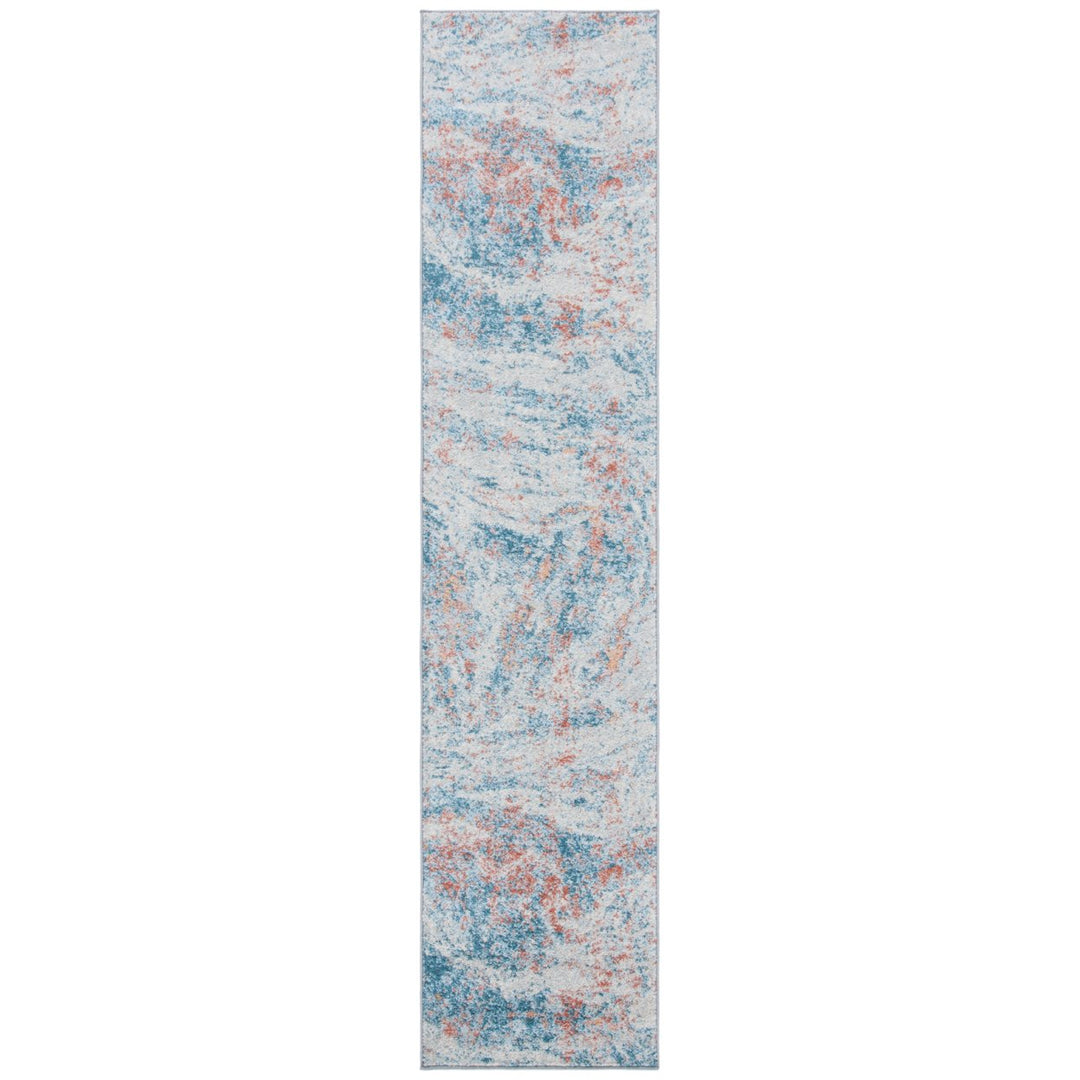 SAFAVIEH Tulum Collection TUL235A Ivory / Dark Blue Rug Image 1