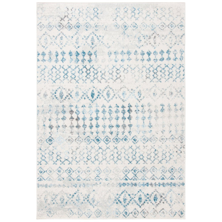 SAFAVIEH Tulum Collection TUL240C Ivory / Turquoise Rug Image 1