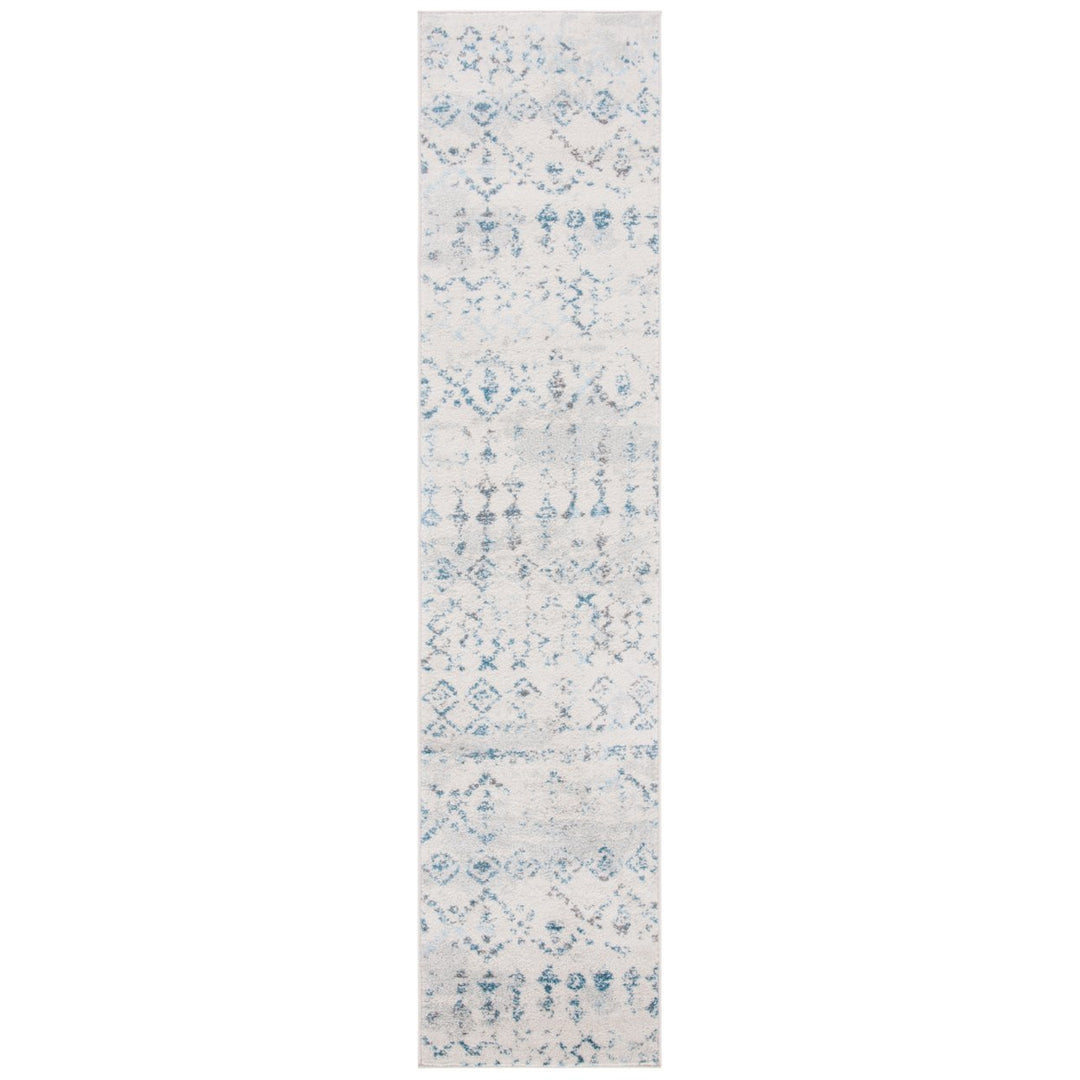 SAFAVIEH Tulum Collection TUL240C Ivory / Turquoise Rug Image 1