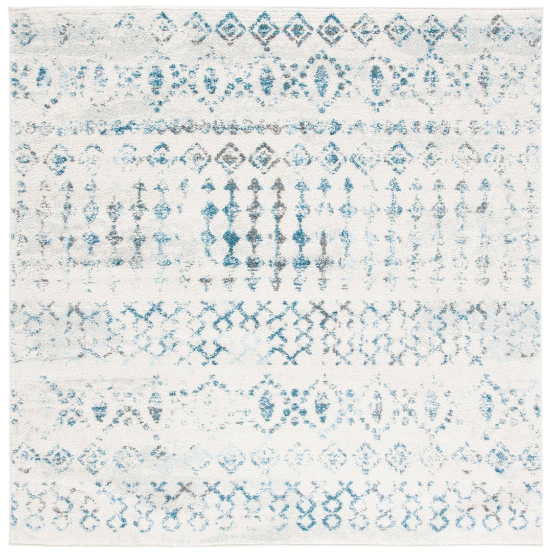 SAFAVIEH Tulum Collection TUL240C Ivory / Turquoise Rug Image 1