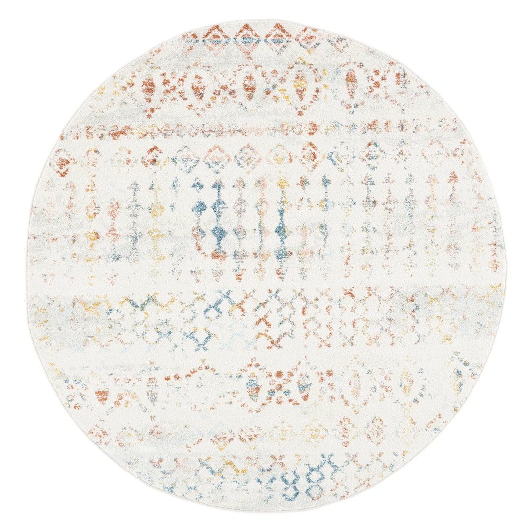 SAFAVIEH Tulum Collection TUL240D Ivory / Pink Rug Image 1