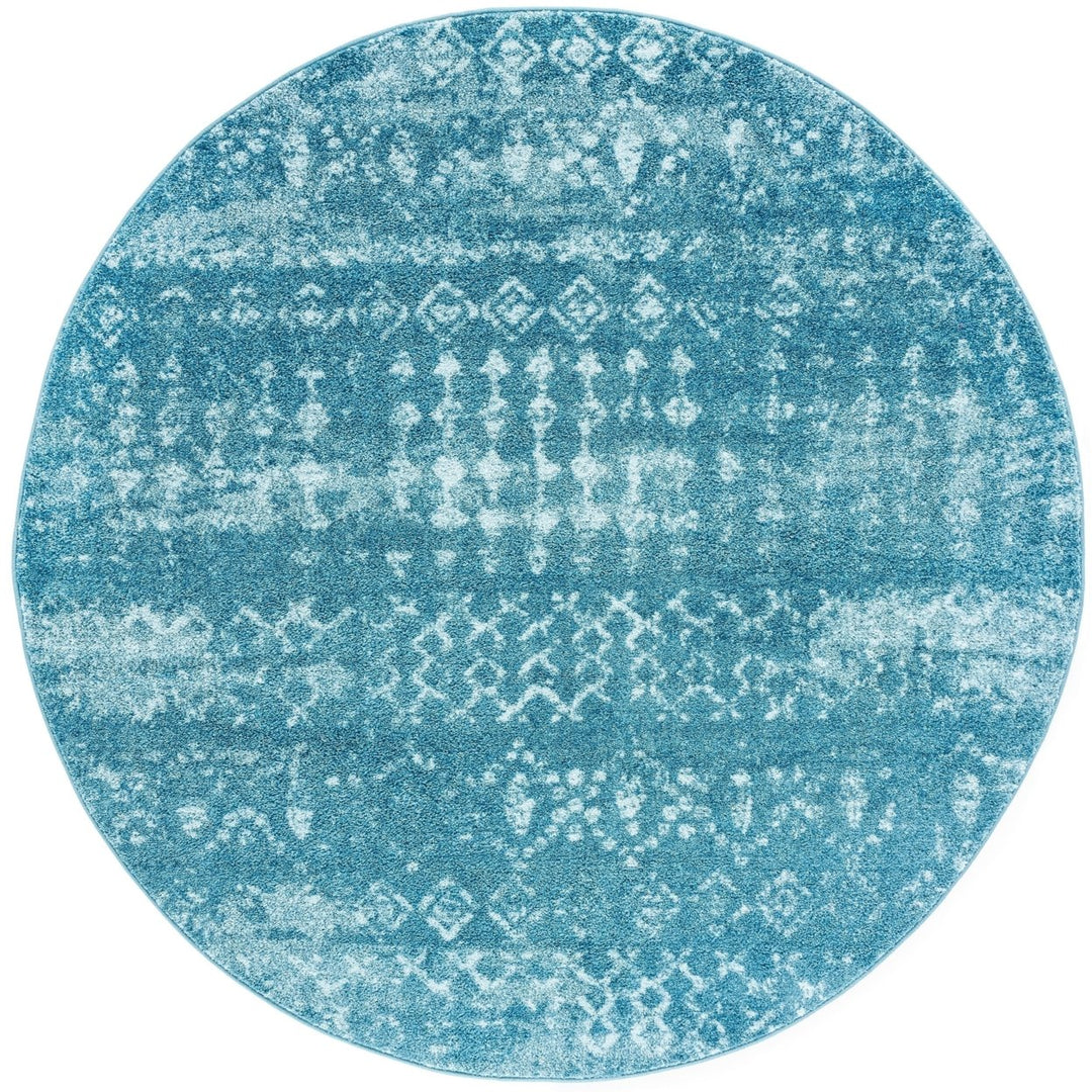 SAFAVIEH Tulum Collection TUL240M Turquoise / Blue Rug Image 4