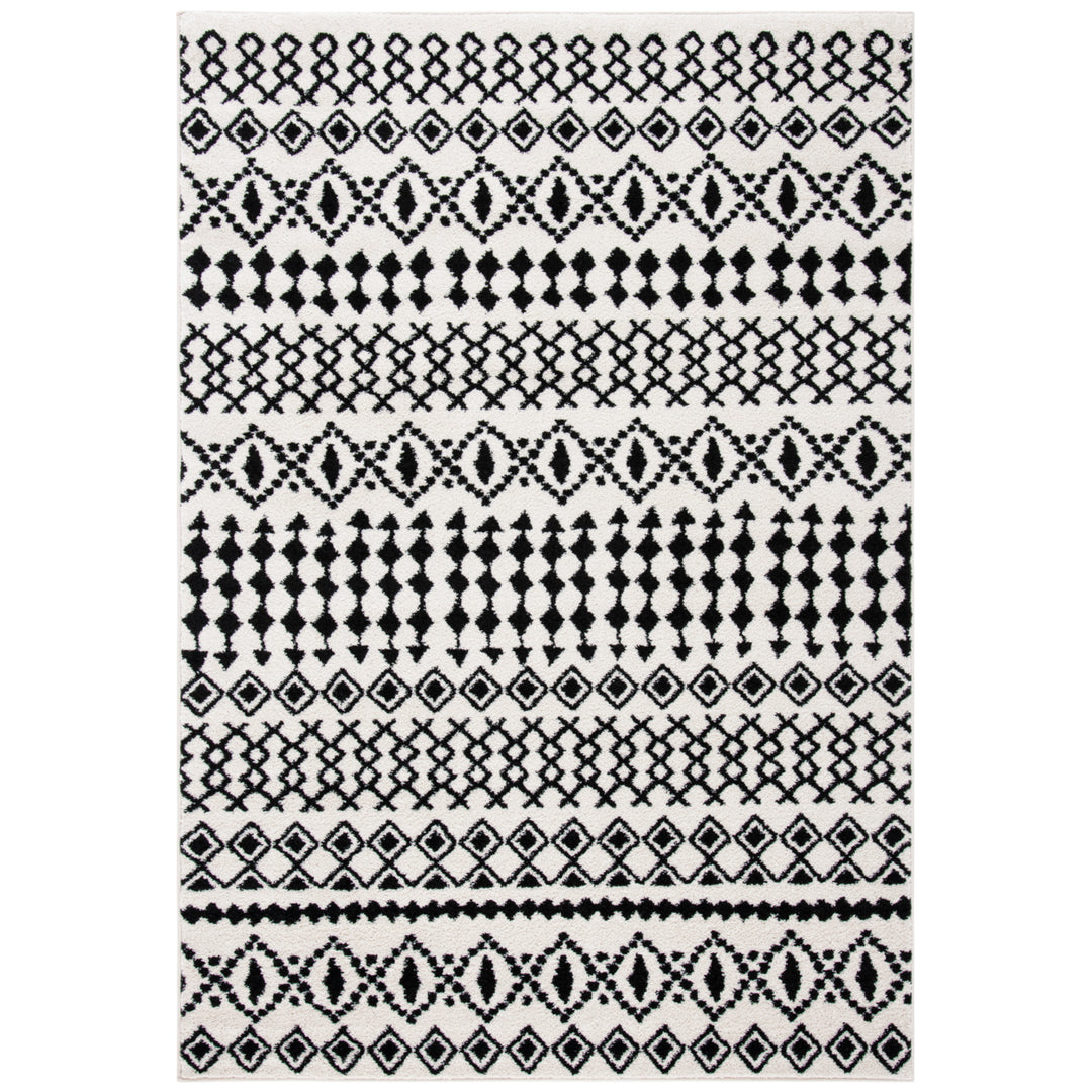 SAFAVIEH Tulum Collection TUL240B Ivory / Black Rug Image 2