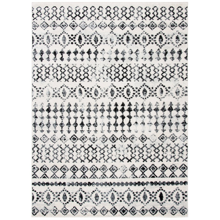 SAFAVIEH Tulum Collection TUL240B Ivory / Black Rug Image 7