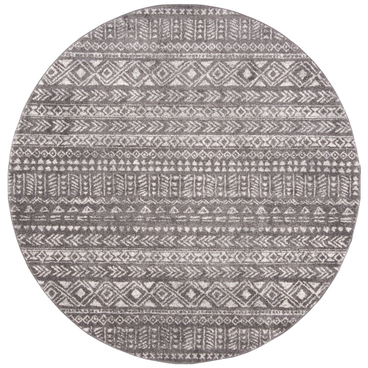 SAFAVIEH Tulum Collection TUL263F Dark Grey / Ivory Rug Image 4