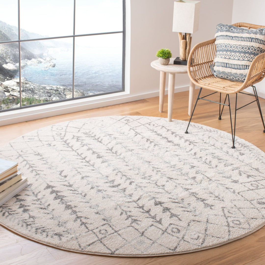 SAFAVIEH Tulum Collection TUL262A Ivory / Grey Rug Image 8