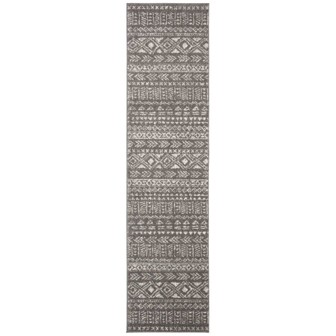 SAFAVIEH Tulum Collection TUL263F Dark Grey / Ivory Rug Image 5