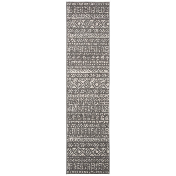 SAFAVIEH Tulum Collection TUL263F Dark Grey / Ivory Rug Image 5