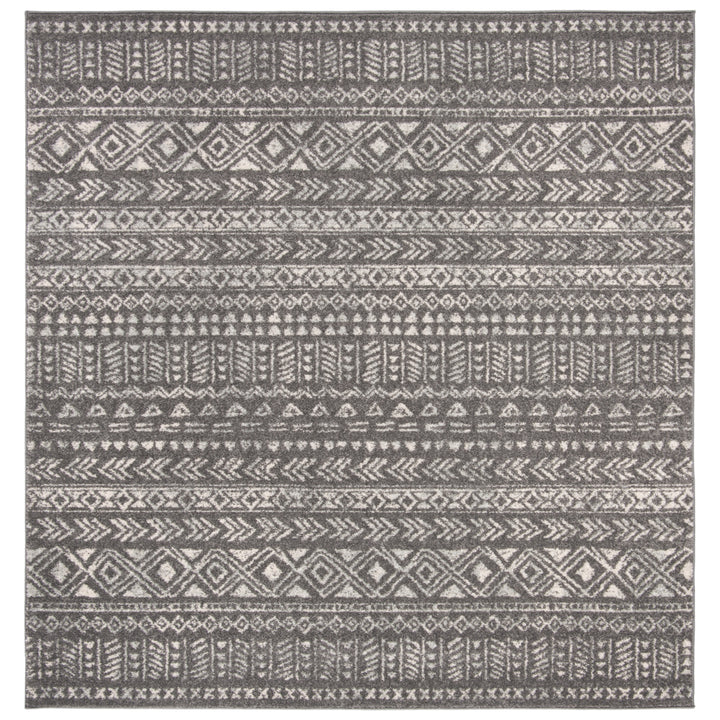 SAFAVIEH Tulum Collection TUL263F Dark Grey / Ivory Rug Image 6