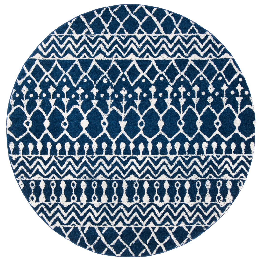 SAFAVIEH Tulum Collection TUL270N Navy / Ivory Rug Image 4