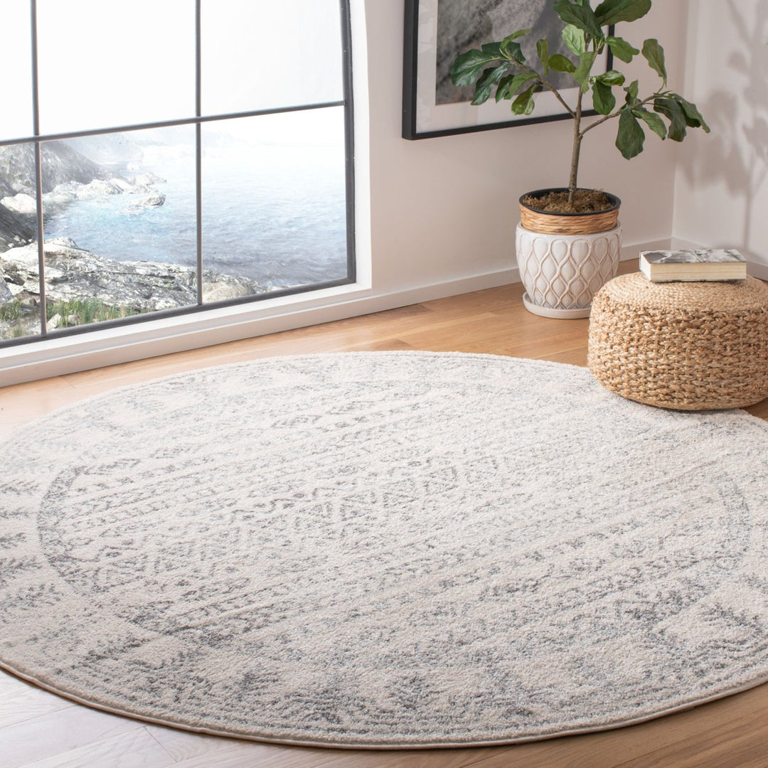 SAFAVIEH Tulum Collection TUL271A Ivory / Grey Rug Image 9