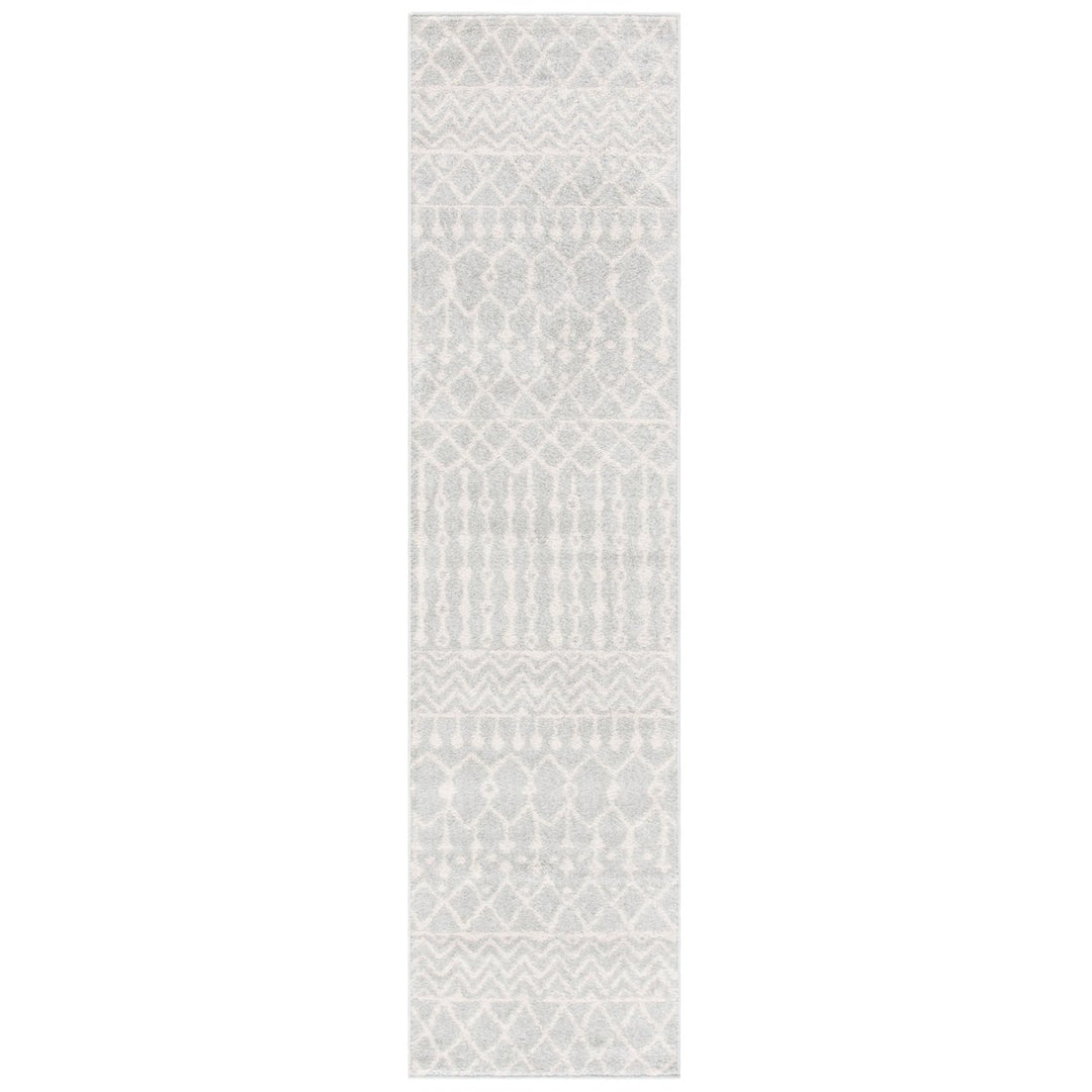 SAFAVIEH Tulum Collection TUL270F Light Grey / Ivory Rug Image 5