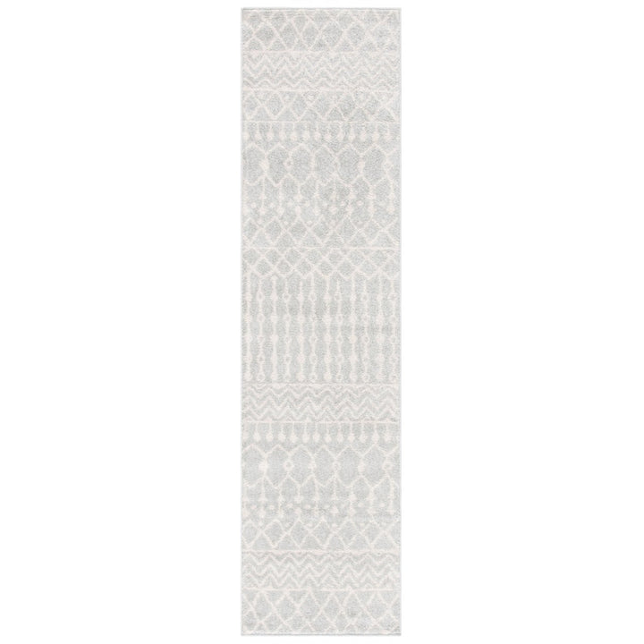 SAFAVIEH Tulum Collection TUL270F Light Grey / Ivory Rug Image 1