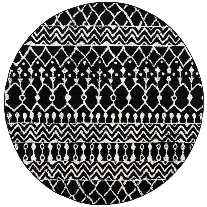 SAFAVIEH Tulum Collection TUL270Z Black / Ivory Rug Image 1