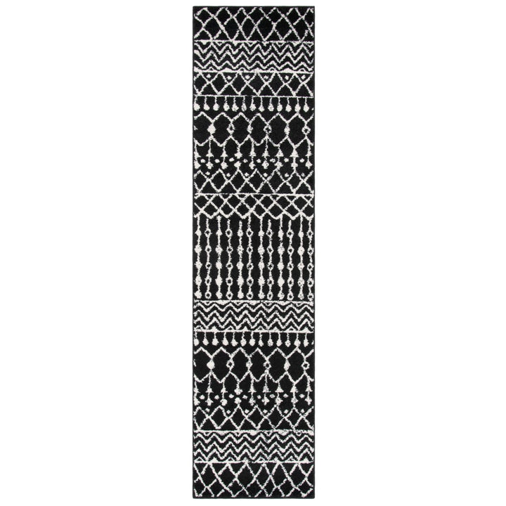 SAFAVIEH Tulum Collection TUL270Z Black / Ivory Rug Image 5