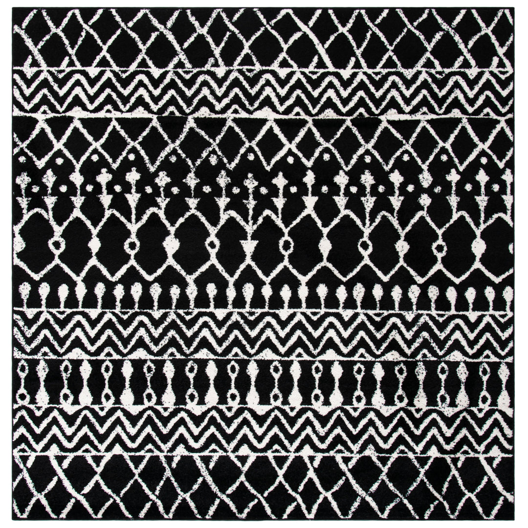 SAFAVIEH Tulum Collection TUL270Z Black / Ivory Rug Image 6