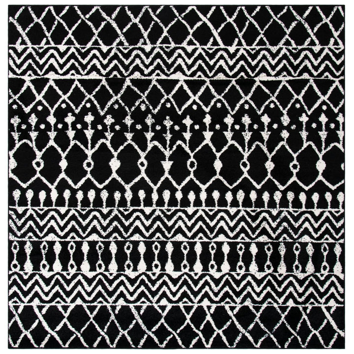 SAFAVIEH Tulum Collection TUL270Z Black / Ivory Rug Image 1